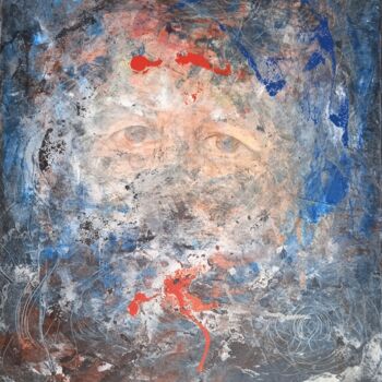 Malarstwo zatytułowany „Le voyeur” autorstwa Jean-Claude Bemben, Oryginalna praca, Olej Zamontowany na Drewniana rama noszy