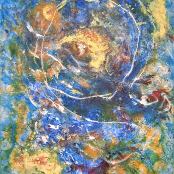 Pintura titulada "L'oeil céleste" por Jean-Claude Bemben, Obra de arte original, Oleo Montado en Bastidor de camilla de made…