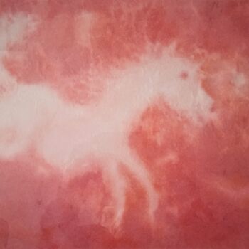 Pintura titulada "Le cheval blanc" por Jean-Claude Bemben, Obra de arte original, Acuarela