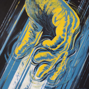 Ζωγραφική με τίτλο "Kyle Eastwood" από Jean-Claude Bertrand, Αυθεντικά έργα τέχνης, Ακρυλικό Τοποθετήθηκε στο Ξύλινο φορείο…