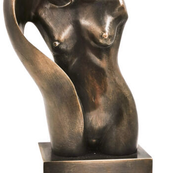 Sculpture titled "Nu cx lg 2/8" by Jean Claude Causse, Original Artwork, Bronze