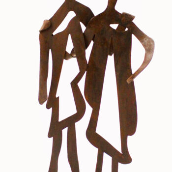 Escultura intitulada "Solidarité " WE CAN…" por Jean Claude Causse, Obras de arte originais, Metais