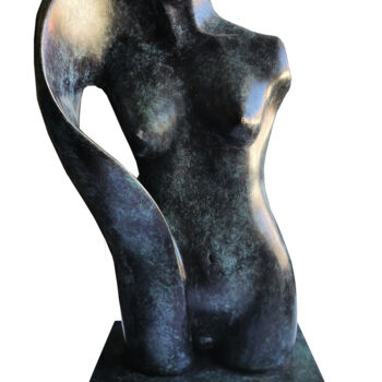 Escultura titulada "Nu aux Cheveux Long…" por Jean Claude Causse, Obra de arte original, Bronce