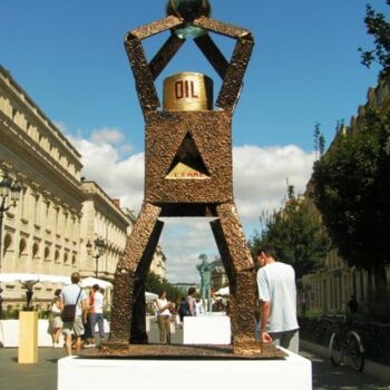Skulptur mit dem Titel "BRENT dieu de l'éne…" von Jean Claude Causse, Original-Kunstwerk, Metalle