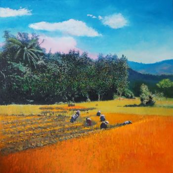 Pittura intitolato "Lombok série Indoné…" da Jean Claude Colombano, Opera d'arte originale, Olio