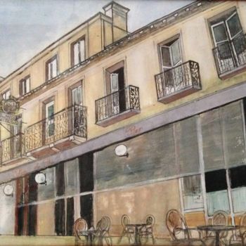 Painting titled "France-Angleterre" by Jean Claude Colombano, Original Artwork, Watercolor