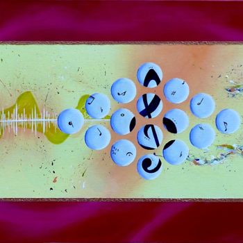 Pittura intitolato "Fréquence" da Slydes, Opera d'arte originale, Acrilico