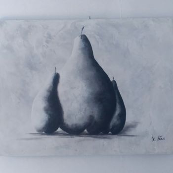 Peinture intitulée "3 Poires" par Jean-Claude Latour, Œuvre d'art originale