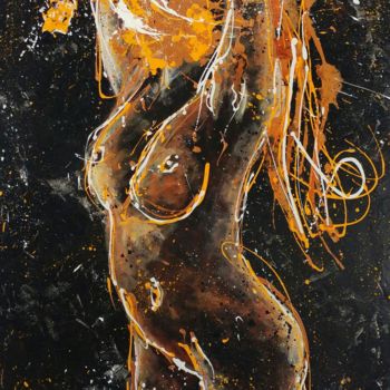 Peinture intitulée "Nue abstrait 1" par Jean-Claude Latour, Œuvre d'art originale, Acrylique