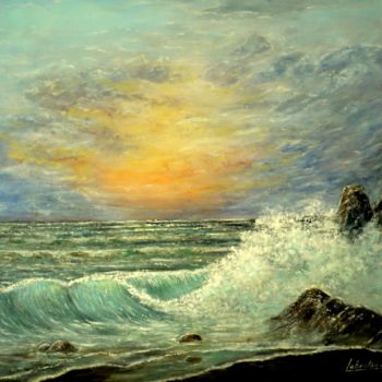 Painting titled "La tempête et les v…" by Lebreton-Hays, Original Artwork, Acrylic