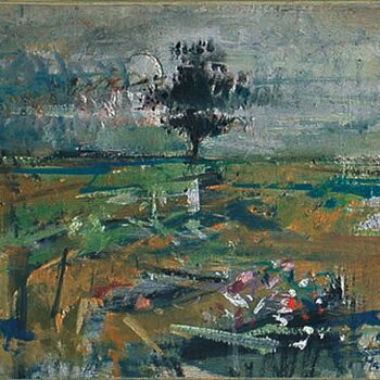 Painting titled "l'arbre" by Jean Claude Mascrier, Original Artwork
