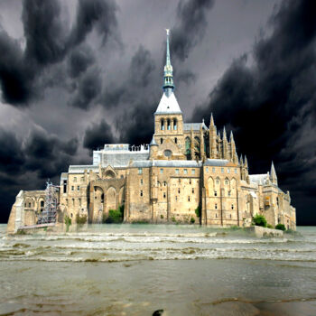 Arts numériques intitulée "Mont St Michel" par Jean-Claude Mathier, Œuvre d'art originale, Photographie numérique