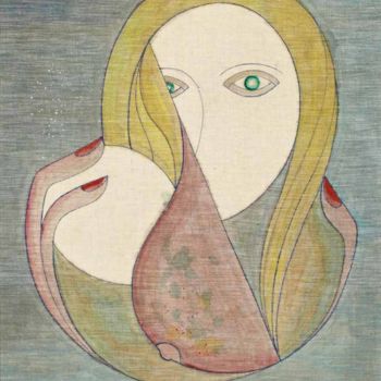 Peinture intitulée "La maternité et le…" par Jean-Claude Millet, Œuvre d'art originale
