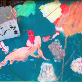 Pintura titulada "Pensées Secrètes" por Jean-Claude Sgro, Obra de arte original, Acrílico Montado en Bastidor de camilla de…