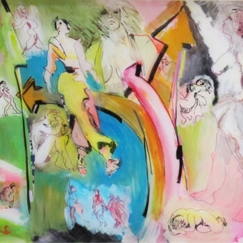 Pintura titulada "La vie continue" por Jean-Claude Sgro, Obra de arte original, Acrílico Montado en Bastidor de camilla de m…