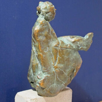 Sculptuur getiteld "Femme concentrée" door Jean-Claude Sgro, Origineel Kunstwerk, Bronzen