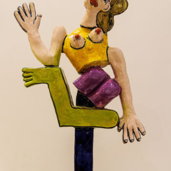 Sculpture titled "Femme Libérée 01" by Jean Duranel, Original Artwork, Ceramics
