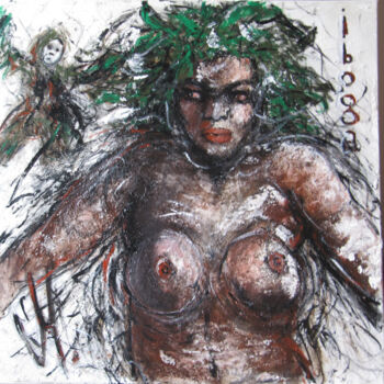 Pintura titulada "IBOGA" por Jean Edmond Tropet, Obra de arte original, Acrílico Montado en Bastidor de camilla de madera