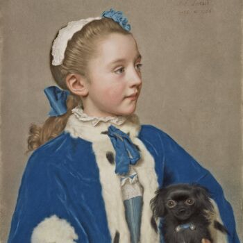Pittura intitolato "Portrait de Maria F…" da Jean-Étienne Liotard, Opera d'arte originale, Olio