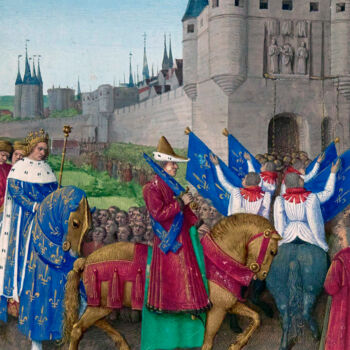 Painting titled "Charles V's entry i…" by Jean Fouquet, Original Artwork, Oil