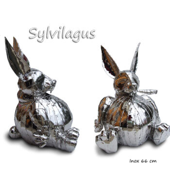 雕塑 标题为“Sylvilagus” 由Jean-François André, 原创艺术品, 不锈钢