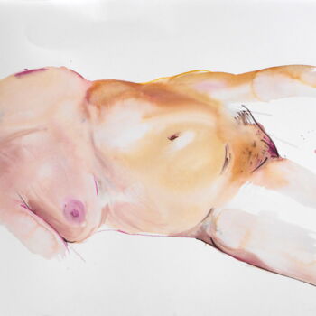 Peinture intitulée "femme-25-02-2014-aq…" par Jean-François Contremoulin, Œuvre d'art originale, Aquarelle