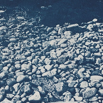 Photographie intitulée "Blue rocks 2" par Jean-François Frelin (Mindu), Œuvre d'art originale, Photographie argentique