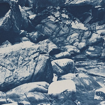 Photography titled "Blue rocks 4" by Jean-François Frelin (Mindu), Original Artwork, Analog photography