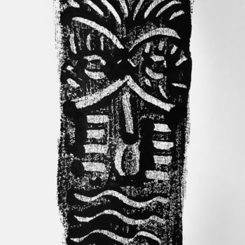 Εκτυπώσεις & Χαρακτικά με τίτλο "Totem VII" από Jean-François Frelin (Mindu), Αυθεντικά έργα τέχνης, Μονοτυπία