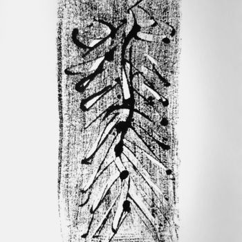 Estampas & grabados titulada "Totem IV" por Jean-François Frelin (Mindu), Obra de arte original, Monotipia