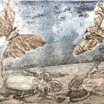 Incisioni, stampe intitolato "Planche entomologiq…" da Jean-François Jullien, Opera d'arte originale, incisione