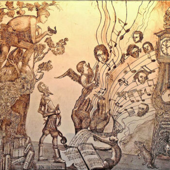 Incisioni, stampe intitolato "Les arts arrêtent l…" da Jean-François Jullien, Opera d'arte originale, incisione