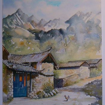 Peinture intitulée "CHINE SUR LA ROUTE…" par Jean-Francois Louvancourt, Œuvre d'art originale