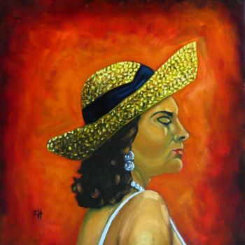 Pintura titulada "Chapeau / Hat / Cap…" por Jean-François Zanette, Obra de arte original, Oleo