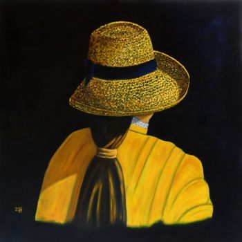 Malerei mit dem Titel "Chapeau / Hat / Cap…" von Jean-François Zanette, Original-Kunstwerk, Öl