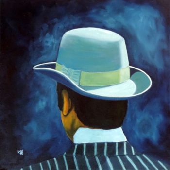 Картина под названием "Chapeau / Hat / Cap…" - Jean-François Zanette, Подлинное произведение искусства, Масло