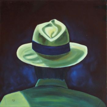 Pintura intitulada "Chapeau / Hat / Cap…" por Jean-François Zanette, Obras de arte originais, Óleo