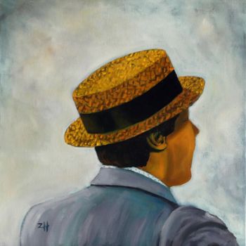 Malerei mit dem Titel "Chapeau / Hat / Cap…" von Jean-François Zanette, Original-Kunstwerk, Öl