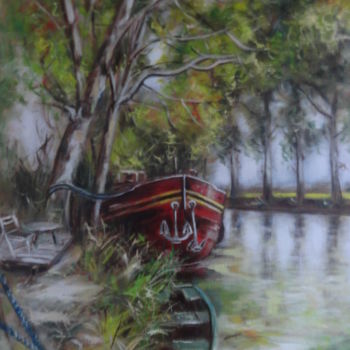 Painting titled "Canal du Midi" by Jean Garchery, Original Artwork