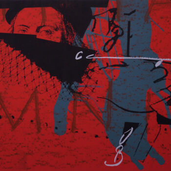 Incisioni, stampe intitolato "Colombo" da Jean Gaudaire Thor, Opera d'arte originale, Serigrafia