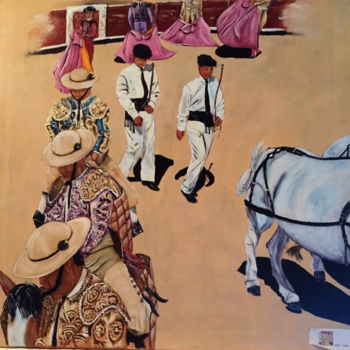 Pintura intitulada "Picadors" por Jean Gony, Obras de arte originais, Óleo