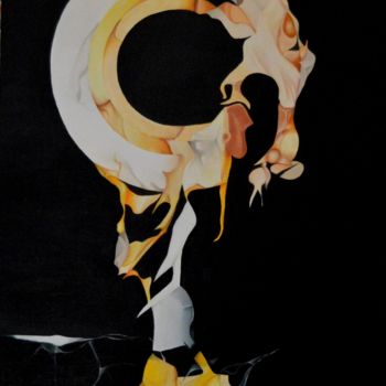 Schilderij getiteld "aurum-nigrum-album-…" door Jean Gounin, Origineel Kunstwerk, Olie