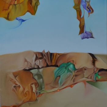 Peinture intitulée "la-partie-superieur…" par Jean Gounin, Œuvre d'art originale, Huile