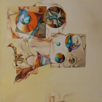 Peinture intitulée "des-trous-dans-le-m…" par Jean Gounin, Œuvre d'art originale