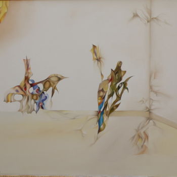 Pintura titulada "arrivant-quelque-pa…" por Jean Gounin, Obra de arte original, Oleo