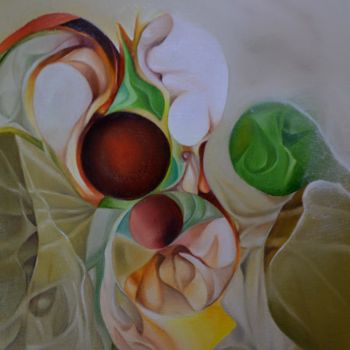 Картина под названием "plantes-demoniaques…" - Jean Gounin, Подлинное произведение искусства, Масло