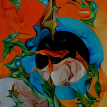 Peinture intitulée "plantes maniaco-par…" par Jean Gounin, Œuvre d'art originale, Huile