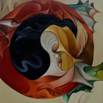 Painting titled "l'oeil qui écoute" by Jean Gounin, Original Artwork, Oil