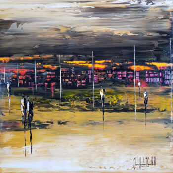 Painting titled "CRÉPUSCULE" by Jean-Humbert Savoldelli, Original Artwork, Acrylic