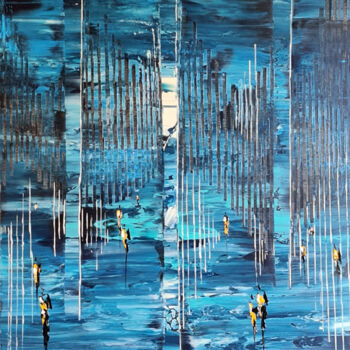 Malarstwo zatytułowany „OUT OF BLUE” autorstwa Jean-Humbert Savoldelli, Oryginalna praca, Akryl